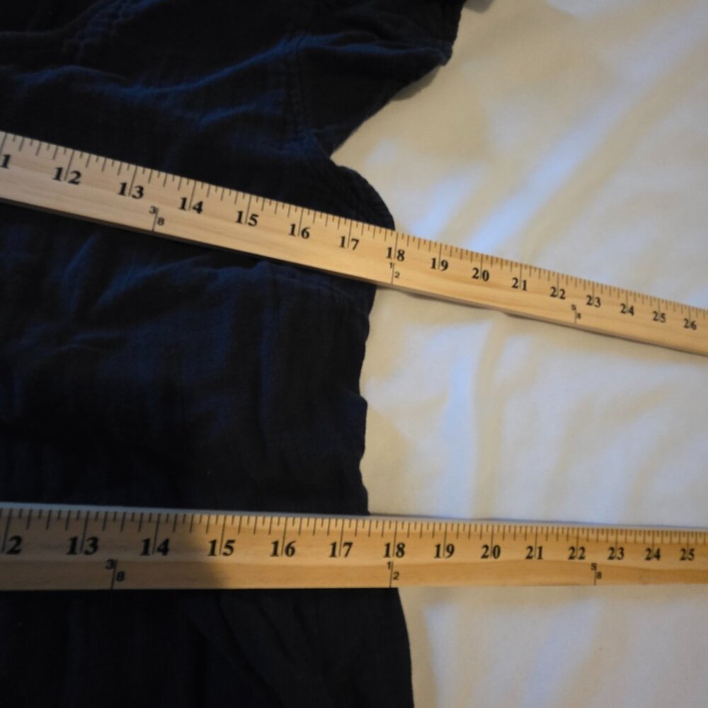 Little Black Dress Cotton Size 12 Large Lagenlook Flowy - Picture 14 of 15